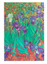 Paperblanks diář 18měsíční 2023-2024 Van Gogh’s Irises mini horizontální DE9487-6